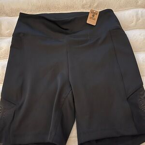 Victoria's Secret Black Athletic Shorts with Wide Waistband